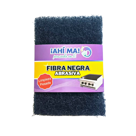 AHI MA FIBRA NEGRA ABRASIVA LIMPIEZA PESADA X80