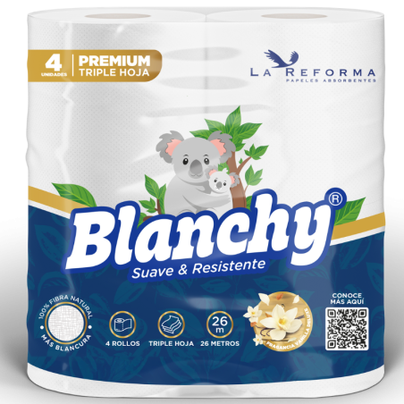 BLANCHY PAPEL HIGIENICO 3H X4 26MT 12