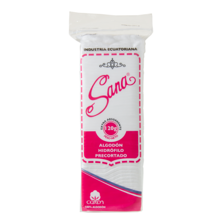 SANA ALGODON PRECORTADO 120 G X 24