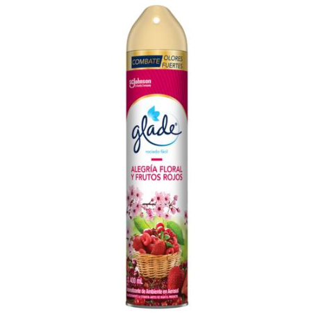 GLADE AEROSOL ALEGRIA FLORAL FRUTOS ROJOS 400MLX12