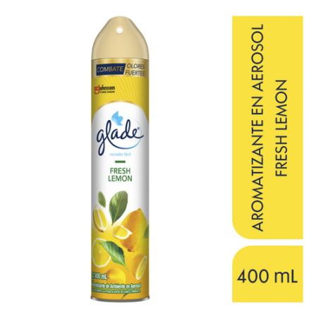 GLADE AEROSOL FRESH LEMON 400 12