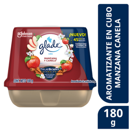 GLADE CUBO MANZANA CANELA180G X12