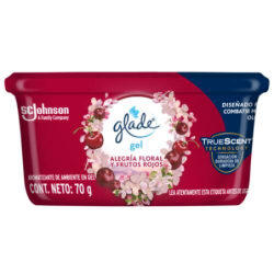 GLADE GEL HOGAR ALE FLORAL Y FRU ROJOS 70G 12 nuevo