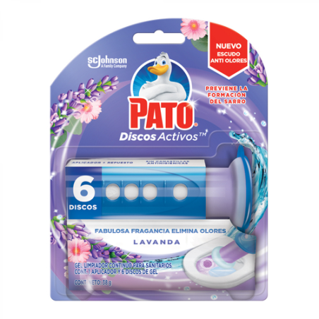 PATO DISCOS ACTIVOS UNID LAVANDA 42G X12