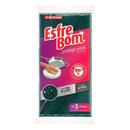 ESFREBOM ESPONJA SALVA UÑAS PACK X3 1X60