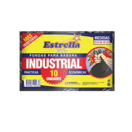 ESTRELLA FUNDA de basura INDUSTRIAL 10 X 70