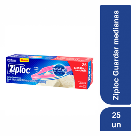 ZIPLOC F GUARDAR MED 25 un 12