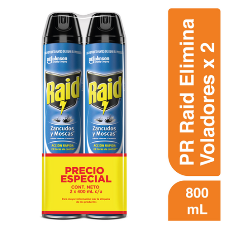 RAID PACK ELIMINA VOLADORES 400ML X212