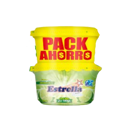estrella LAVA VAJILLA PACK LIMON 180G+180G 24