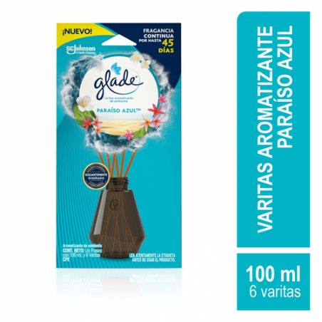 GLADE VARITAS PARAISO AZUL 100ML12 CO