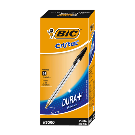 BIC BOLIGRAFO DURA+ NEGRO X24 x50
