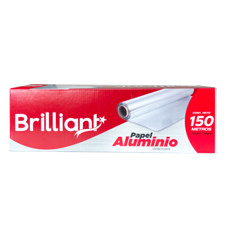 BRILLIANT PAPEL ALUMINO 150M X6