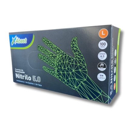 ABAST GUANTE NITRILO NEGRO 5,0 L X10